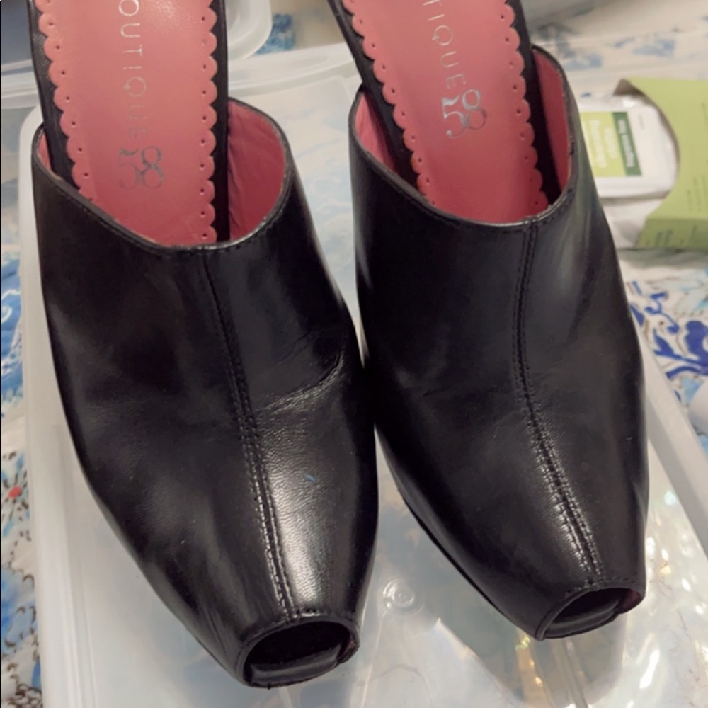 Black 6 inch heels